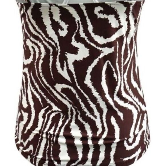 LA BLANCA Women's Fierce Lines Side-Shirred Tankini Top swimming suit top size 4 - Picture 7 of 9